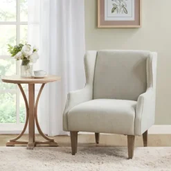 Kirkland's Home Accent Chairs-Cream Wingback Martha Stewart Accent Chair