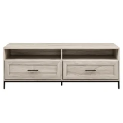 Kirkland's Home Tv Stands & Media Consoles-Cream Wood 2-Drawer Tv S D