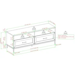 Kirkland's Home Tv Stands & Media Consoles-Cream Wood 2-Drawer Tv S D