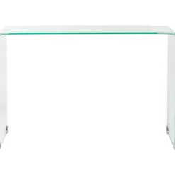 Kirkland's Home Console Tables-Curved Glass Console Table