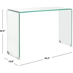 Kirkland's Home Console Tables-Curved Glass Console Table