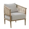 Kirkland's Home Accent Chairs-Curved Wood And Jute Rope Accent Chair