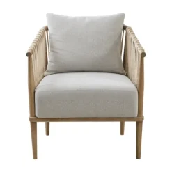 Kirkland's Home Accent Chairs-Curved Wood And Jute Rope Accent Chair