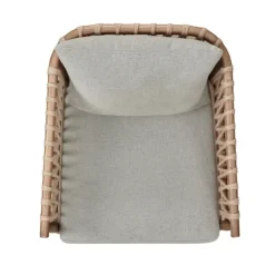 Kirkland's Home Accent Chairs-Curved Wood And Jute Rope Accent Chair
