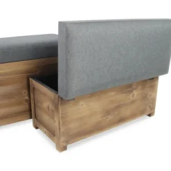 Kirkland's Home Benches & Ottomans-Cushioned Storage Benches, Set Of 2