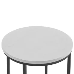 Kirkland's Home Accent & End Tables-Daisy Faux Marble X Base Accent Table
