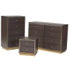Kirkland's Home Dressers & Chests-Dark And Gold Wood 3-Pc. Dresser Set