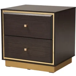 Kirkland's Home Dressers & Chests-Dark And Gold Wood 3-Pc. Dresser Set