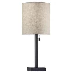 Kirkland's Home Table Lamps-Dark Bronze Square Base Table Lamp
