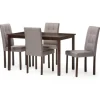 Kirkland's Home Dining Sets-Dark Brown And Gray 5-Pc. Dining Set