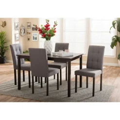 Kirkland's Home Dining Sets-Dark Brown And Gray 5-Pc. Dining Set