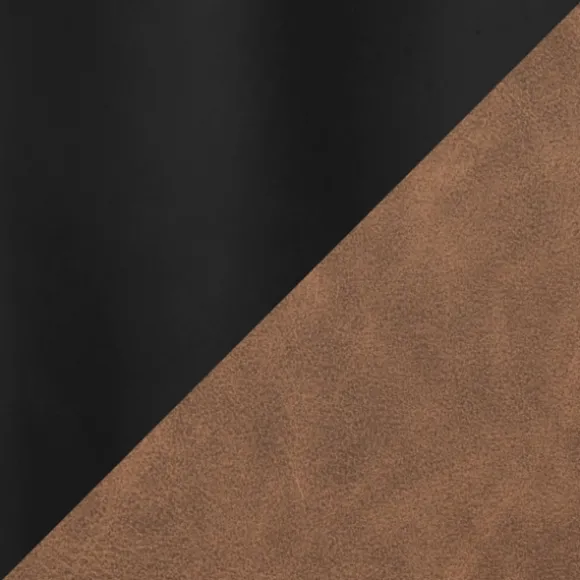 Kirkland's Home Accent Chairs-Dark Faux Leather Sleigh Accent Chair