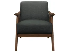 Kirkland's Home Accent Chairs-Dark Mid-Century Hazel Frame Accent Chair