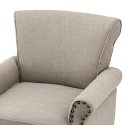 Kirkland's Home Accent Chairs-Dark Miriam Nailhead Trim Armchair