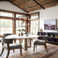 Kirkland's Home Dining Chairs-Dark Moon Canvas Upholstered Dining Chair