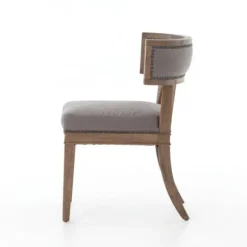 Kirkland's Home Dining Chairs-Dark Moon Canvas Upholstered Dining Chair