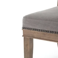 Kirkland's Home Dining Chairs-Dark Moon Canvas Upholstered Dining Chair