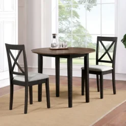 Kirkland's Home Dining Tables-Dark Oak And Walnut 3-Pc. Dining Set