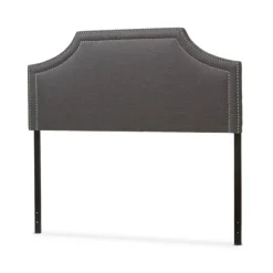 Kirkland's Home Beds & Headboards-Dark Scalloped Corner Queen Headboard