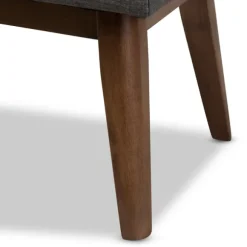 Kirkland's Home Benches & Ottomans-Dark Tufted Walnut Wood Bench