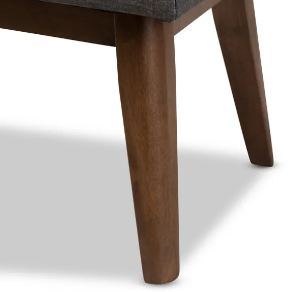 Kirkland's Home Benches & Ottomans-Dark Tufted Walnut Wood Bench