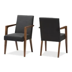 Kirkland's Home Accent Chairs-Dark Upholstered Wooden Accent Chair