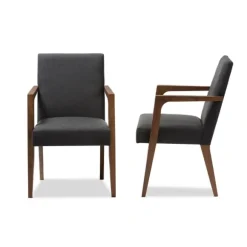 Kirkland's Home Accent Chairs-Dark Upholstered Wooden Accent Chair