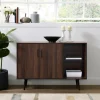 Kirkland's Home Console Tables-Dark Walnut Mid-Century Console Table