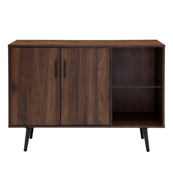 Kirkland's Home Console Tables-Dark Walnut Mid-Century Console Table