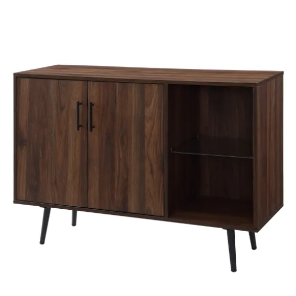 Kirkland's Home Console Tables-Dark Walnut Mid-Century Console Table