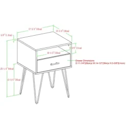 Kirkland's Home Accent & End Tables-Dark Walnut Modern Farmhouse Side Table
