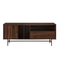 Kirkland's Home Tv Stands & Media Consoles-Dark Walnut Modern Record Storage Tv Stand