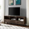 Kirkland's Home Tv Stands & Media Consoles-Dark Walnut Rustic Slat Door Tv Stand, 70 In.
