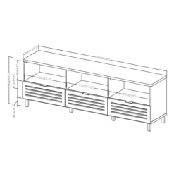 Kirkland's Home Tv Stands & Media Consoles-Dark Walnut Rustic Slat Door Tv Stand, 70 In.