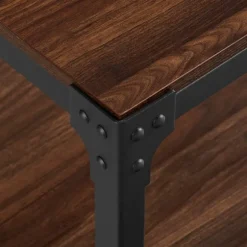 Kirkland's Home Accent & End Tables-Dark Walnut 2-Tier Accent Tables, Set Of 2