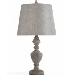 Kirkland's Home Table Lamps-Distressed And Cream Table Lamp