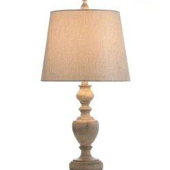 Kirkland's Home Table Lamps-Distressed And Cream Table Lamp