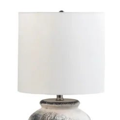 Kirkland's Home Table Lamps-Distressed And Gray Ceramic Table Lamp