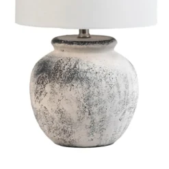 Kirkland's Home Table Lamps-Distressed And Gray Ceramic Table Lamp