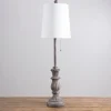 Kirkland's Home Buffet Lamps-Distressed Antique Gray Buffet Lamp