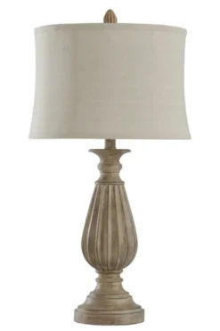 Kirkland's Home Table Lamps-Distressed Brown Spindle Table Lamp