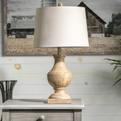 Kirkland's Home Table Lamps-Distressed Brown Table Lamp