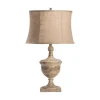 Kirkland's Home Table Lamps-Distressed Carved Base Table Lamp
