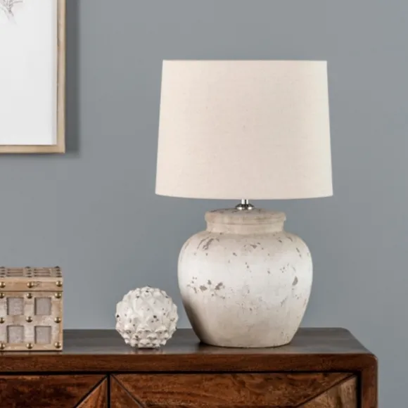 Kirkland's Home Table Lamps-Distressed Ceramic Table Lamp