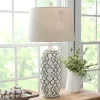 Kirkland's Home Table Lamps-Distressed Cream Lilly Table Lamp