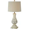 Kirkland's Home Table Lamps-Distressed Cream Resin Table Lamps, Set Of 2