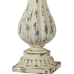 Kirkland's Home Table Lamps-Distressed Cream Resin Table Lamps, Set Of 2