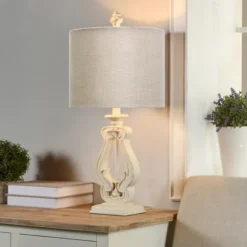 Kirkland's Home Table Lamps-Distressed French Farmhouse Table Lamp