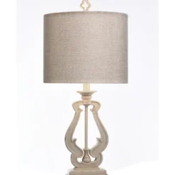 Kirkland's Home Table Lamps-Distressed French Farmhouse Table Lamp