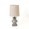 Kirkland's Home Table Lamps-Distressed Gray Baluster Mini Table Lamp
